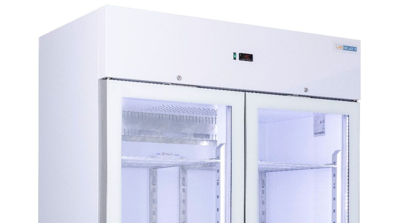 Labselect double refrigerator with glass door